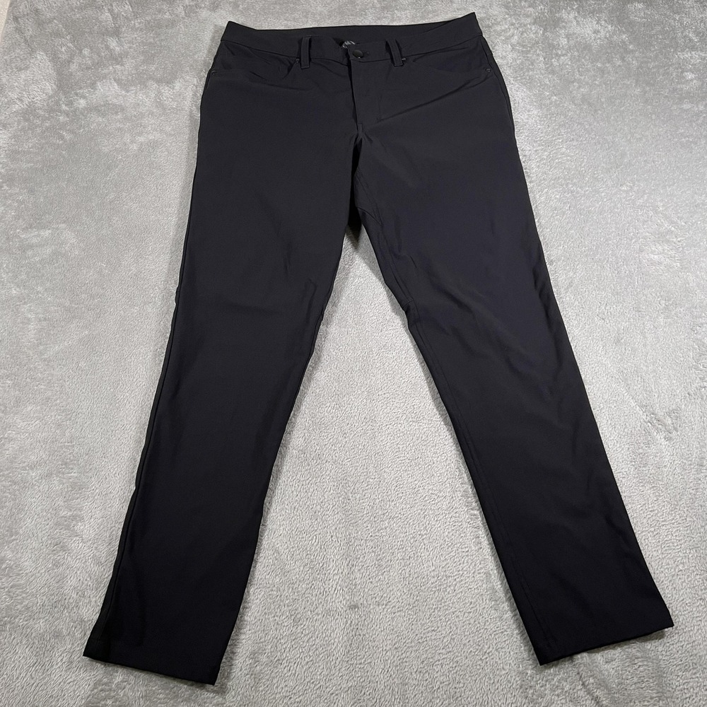 Lululemon ABC Slim‎ Pants Mens 32 Black Warpstreme 5 Pocket Performance Stretch